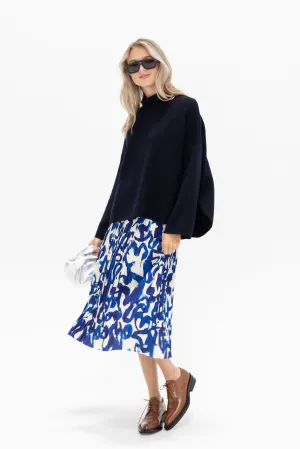 Pleated Skirt, Blue