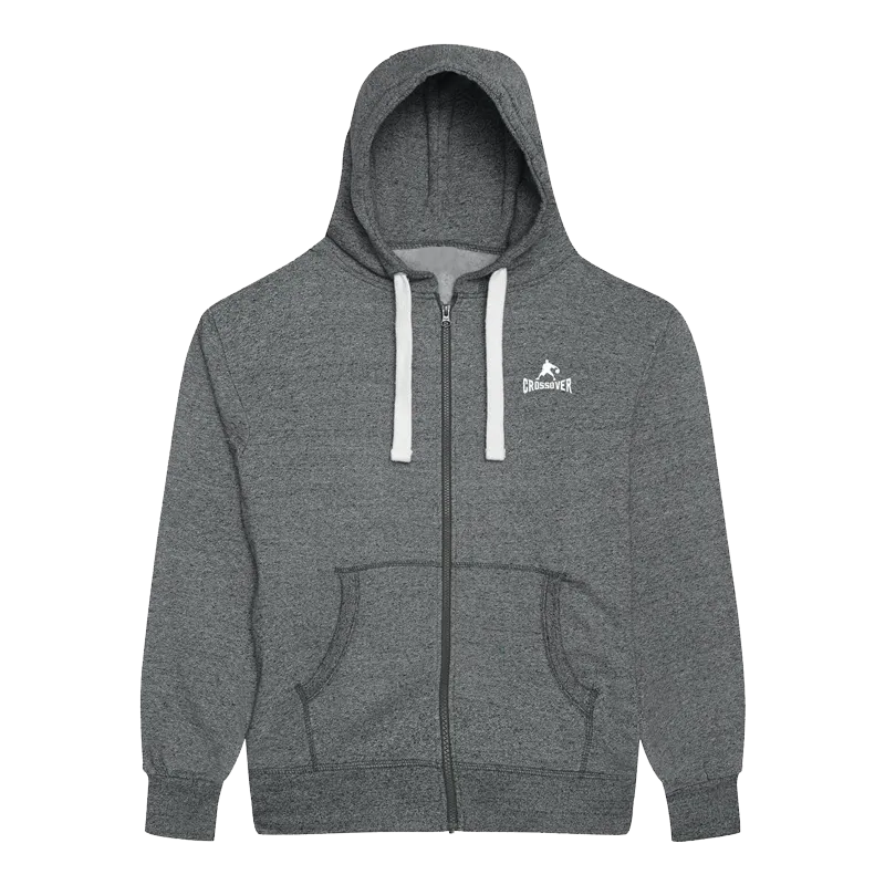 Premium heather full zip hoodie