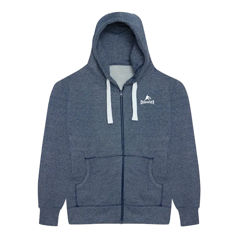 Premium heather full zip hoodie