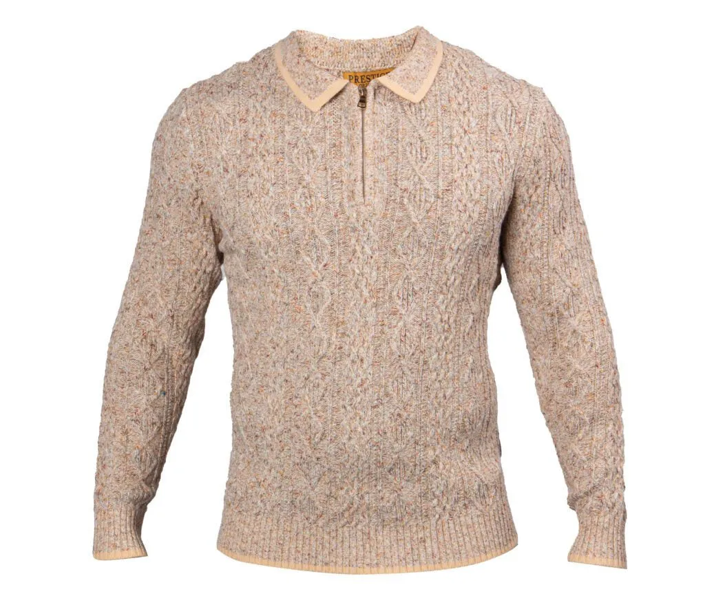 Prestige Polo Wool Blend Cable Sweater