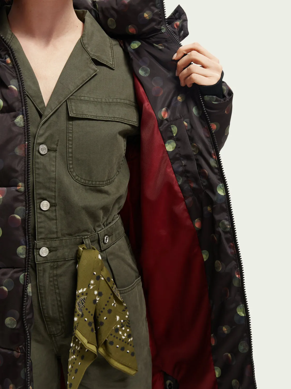 Printed Puffer Coat