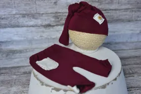 SET Basic Boy with Patch - Burgundy