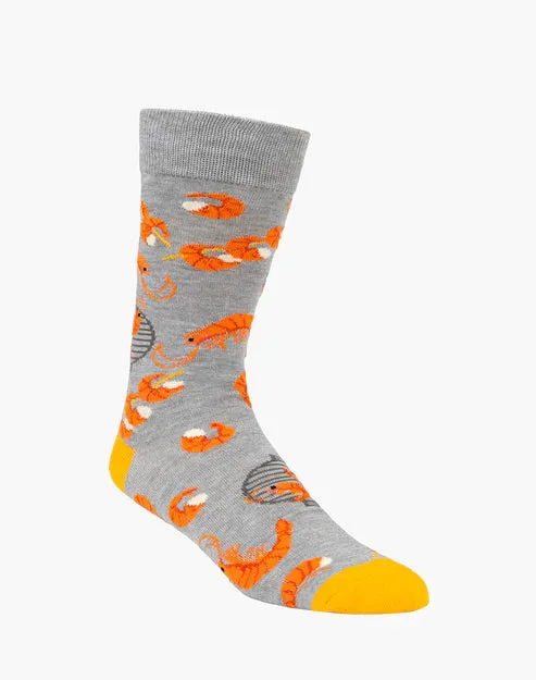 Shrimp on the Barbie Men's Bamboo Socks