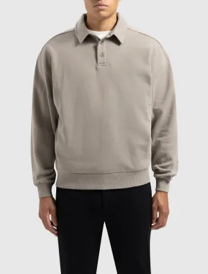 Sideline Wordmark Polo Sweater | Taupe