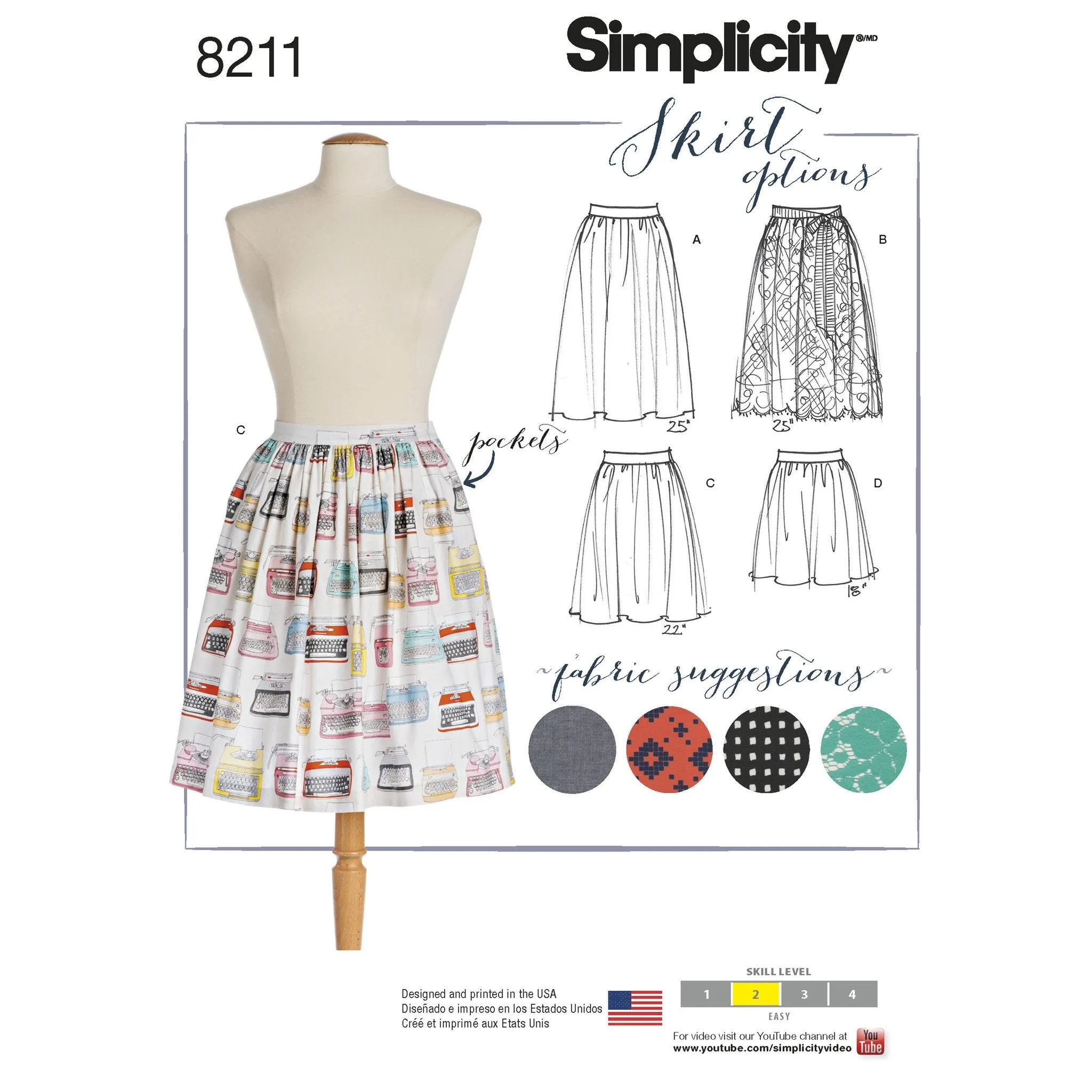 Simplicity Pattern 8211 Misses' Dirndl Skirts