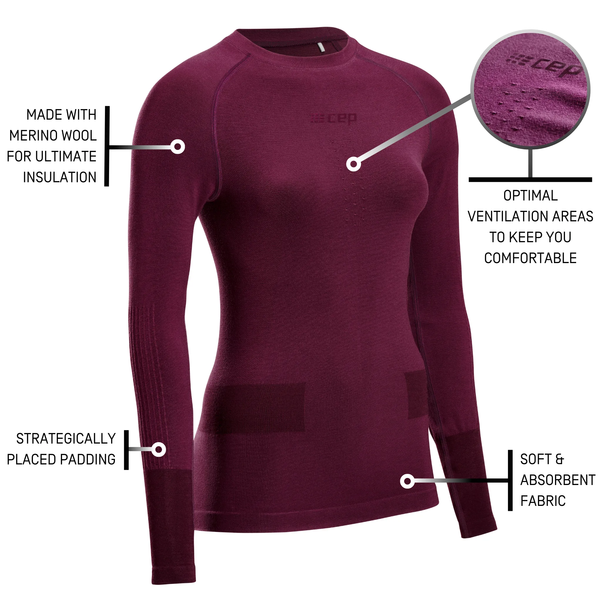 Ski Merino Base Shirt, Women