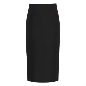 Skirt SK2151 - midi length - black milano - slinky skirt