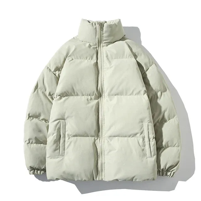 Solid Thickened Warm Parka