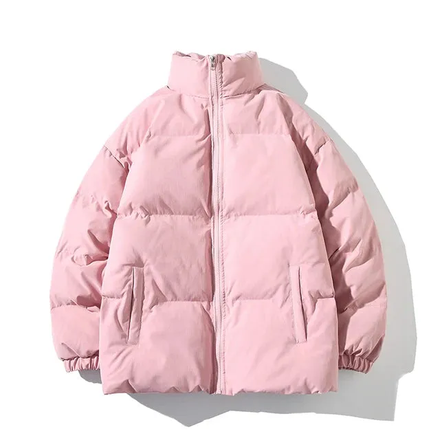 Solid Thickened Warm Parka