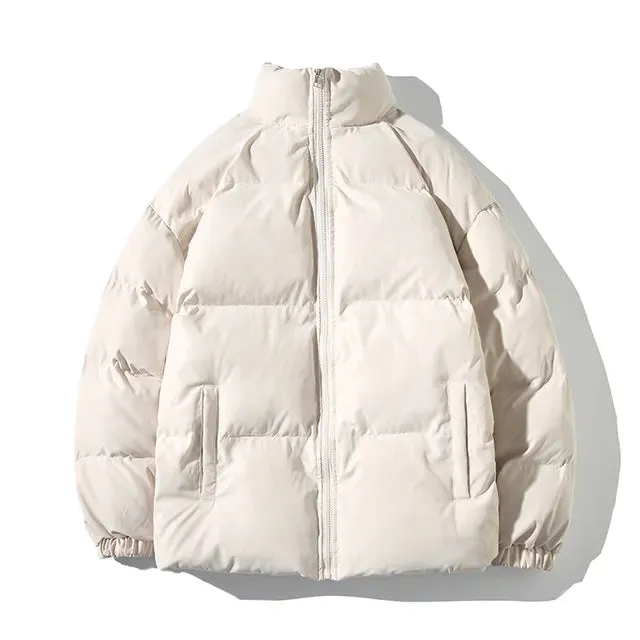 Solid Thickened Warm Parka