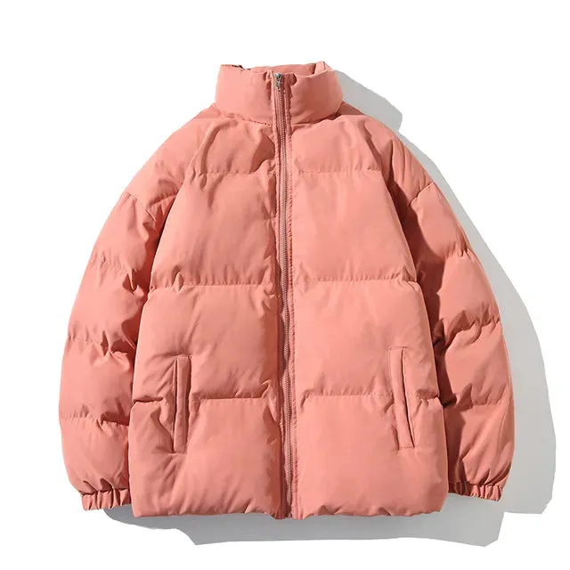 Solid Thickened Warm Parka