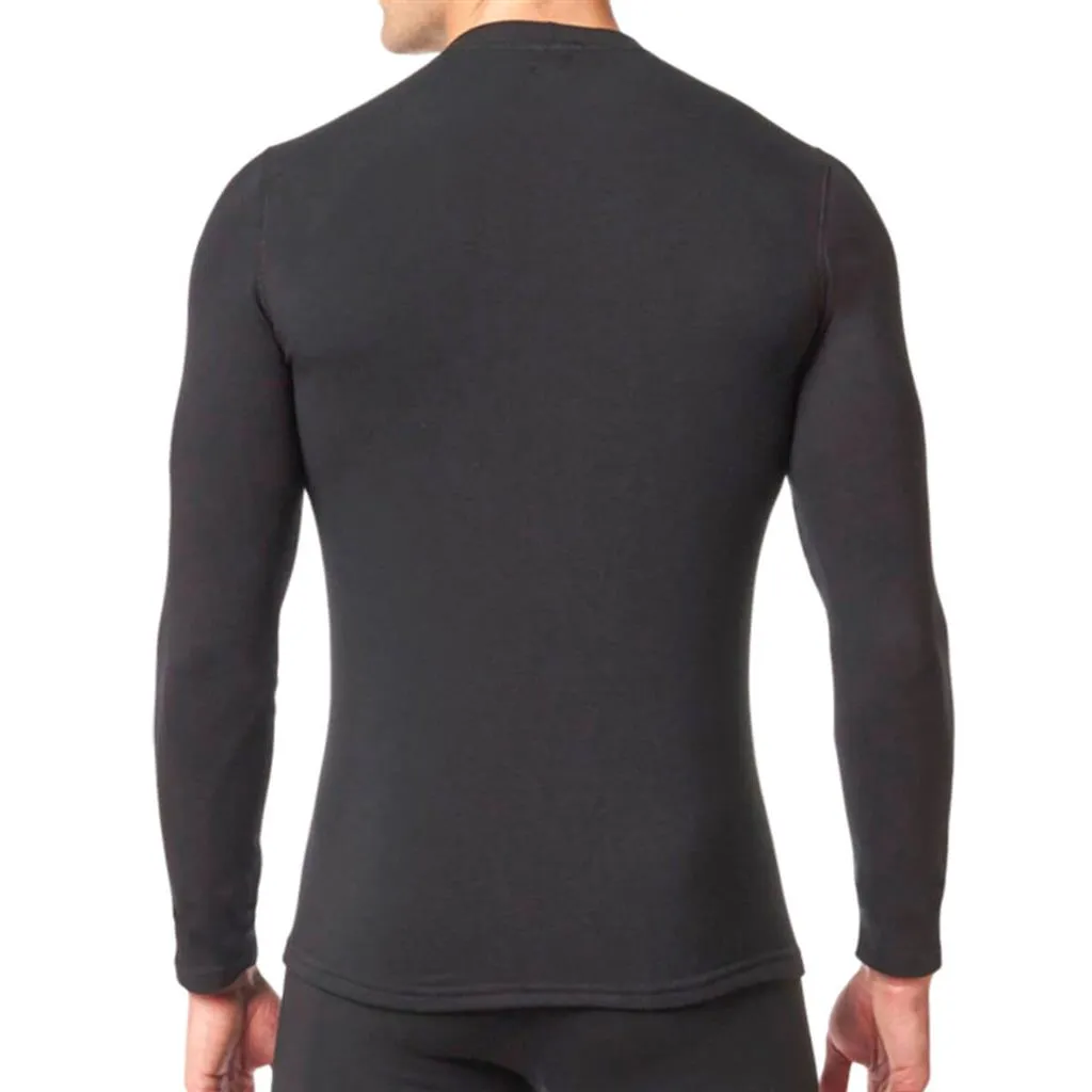 STANFIELD'S 7569 Men's Expedition Weight Long Sleeve Crew Neck Black Shirt