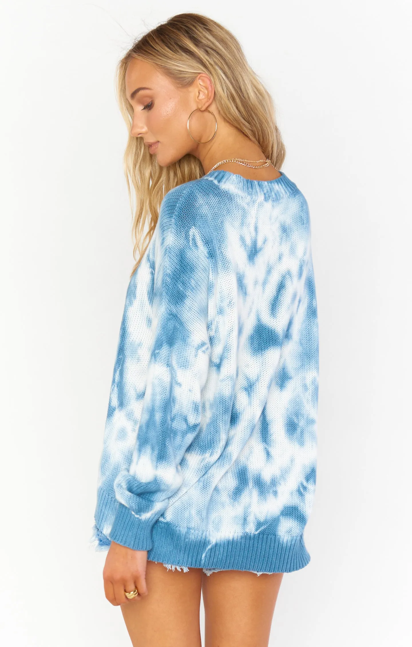 Sunday Sweater ~ Navy Tie Dye