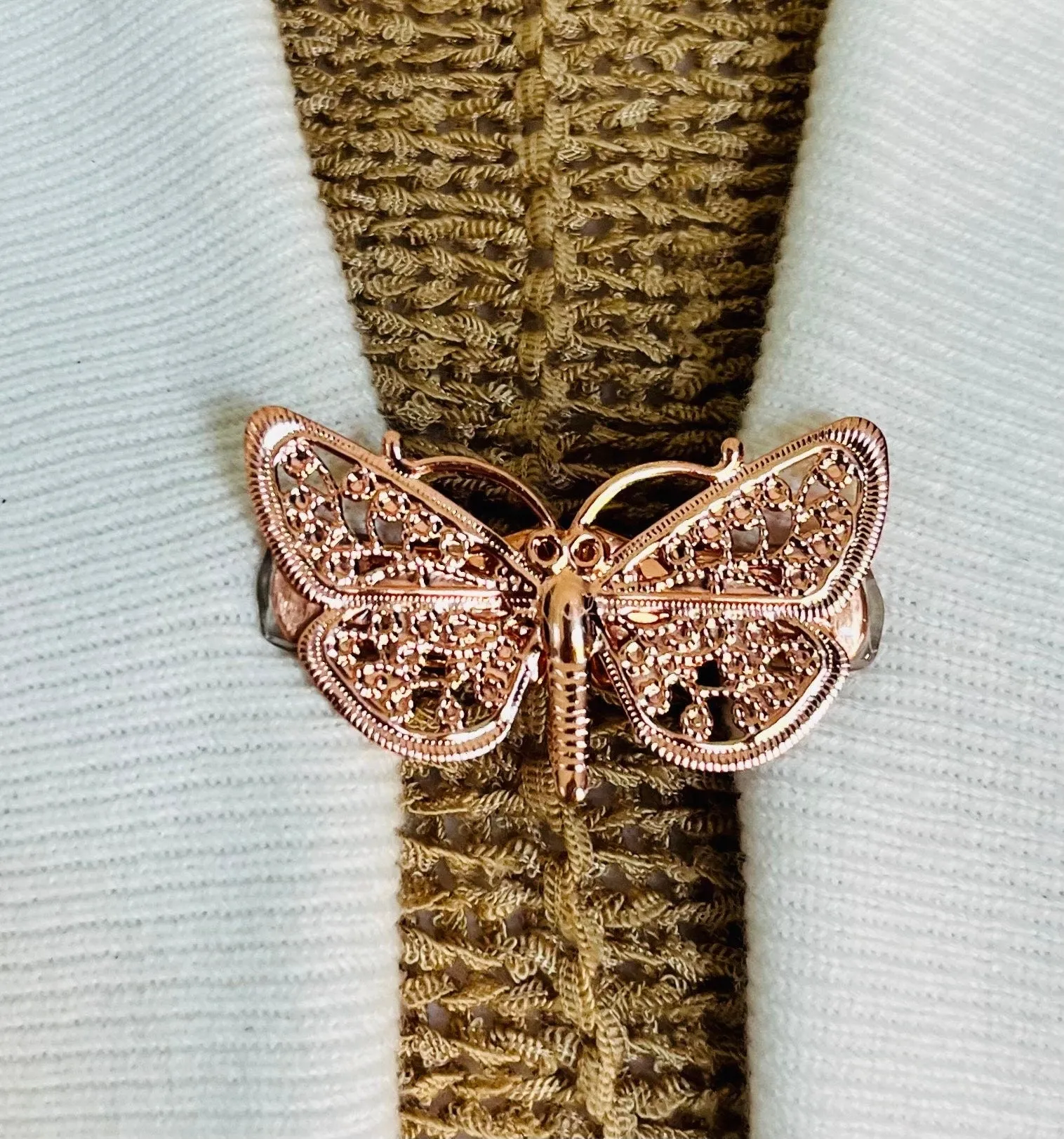 Sweater Clips Butterfly Sweater Clip for Cardigan Clasp Filigree Dress Clip Rose Gold Jewelry Birthday Gift for Mom Gift for Her by Fabulici