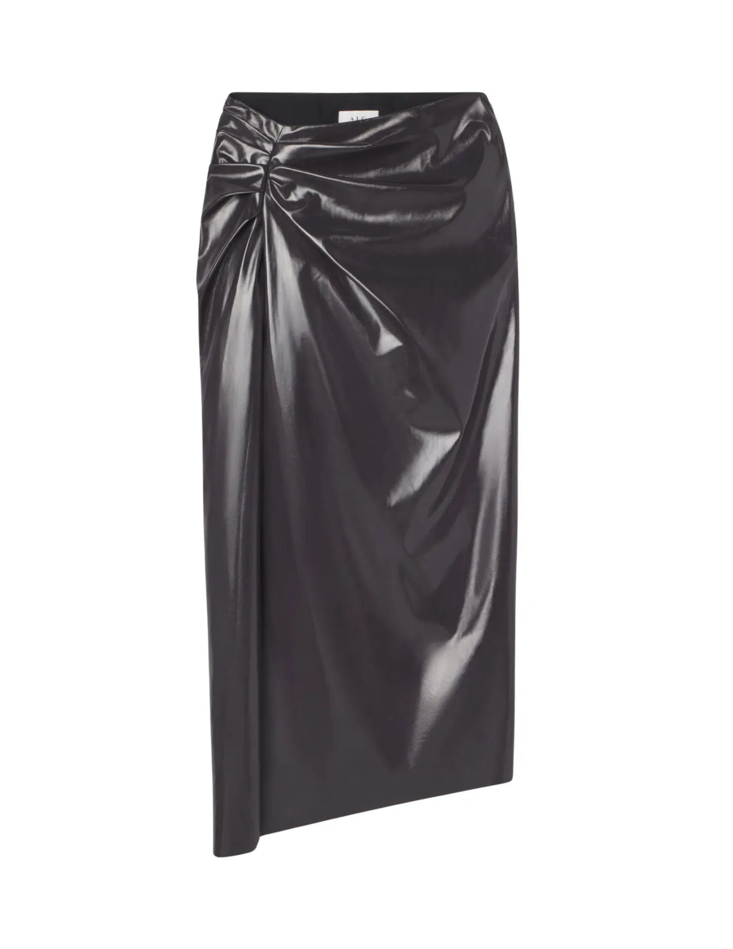 Tessa Patent Vegan Leather Midi Skirt