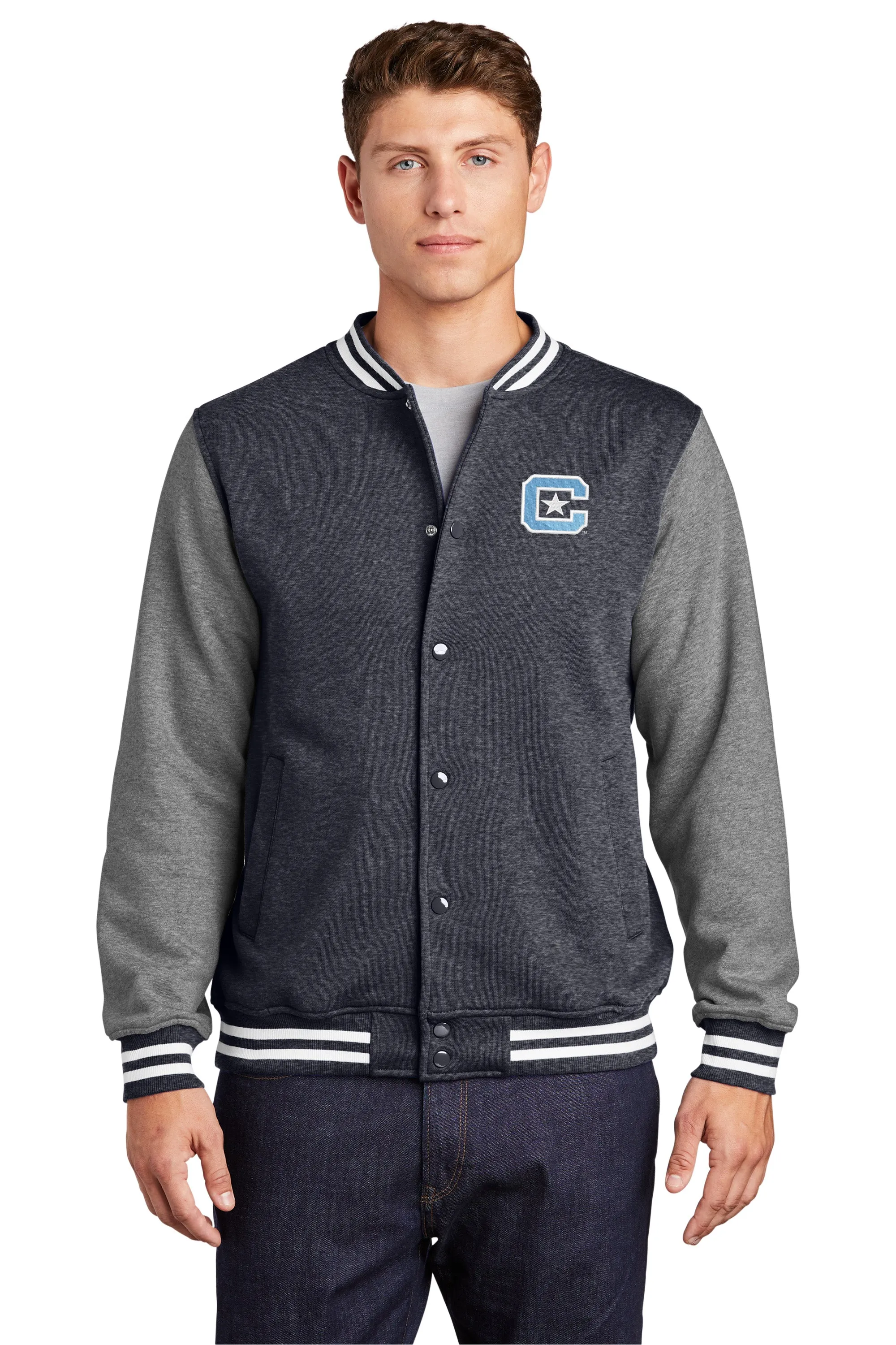 The Citadel, Block C logo Fleece Letterman Jacket