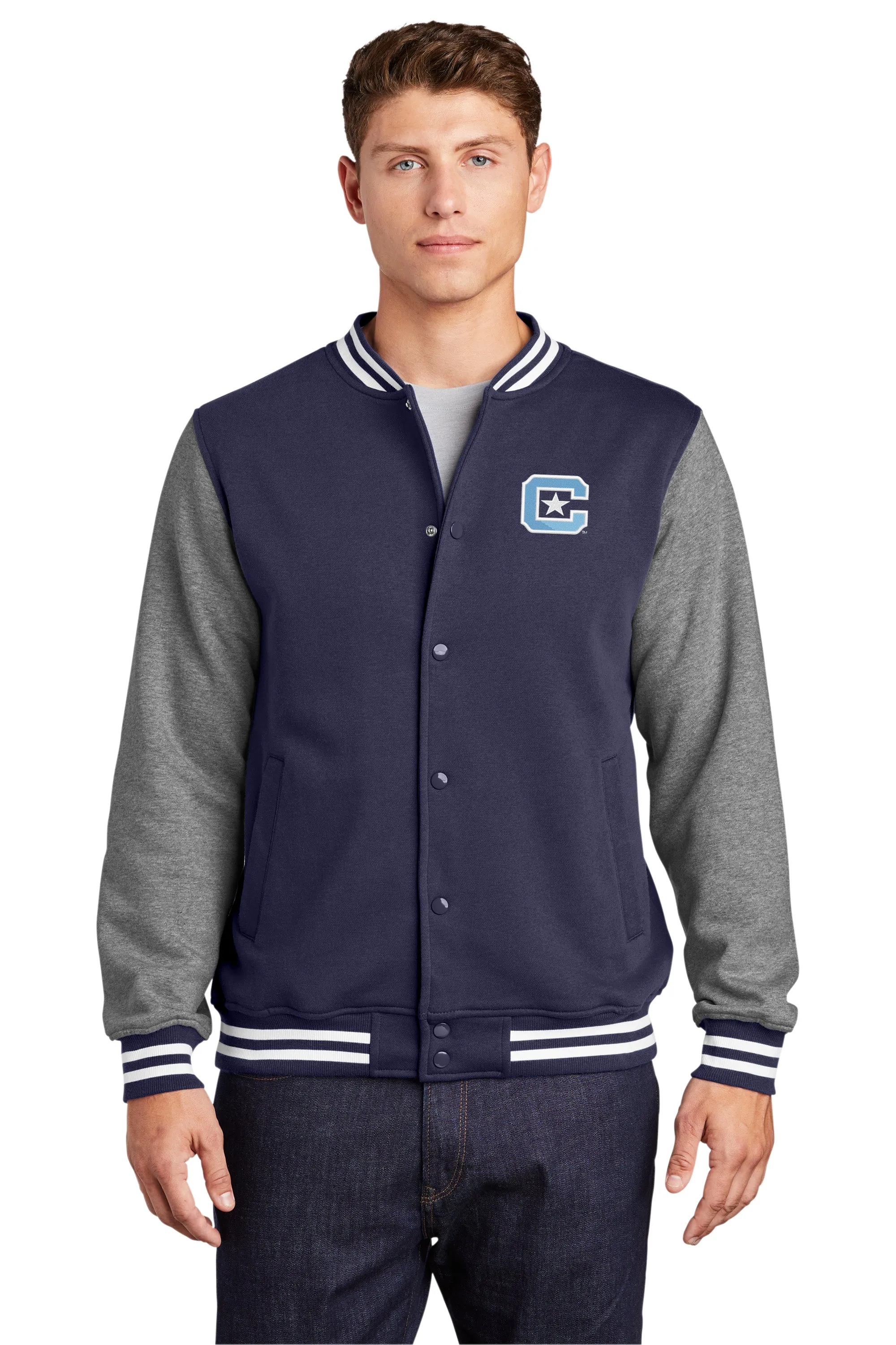 The Citadel, Block C logo Fleece Letterman Jacket