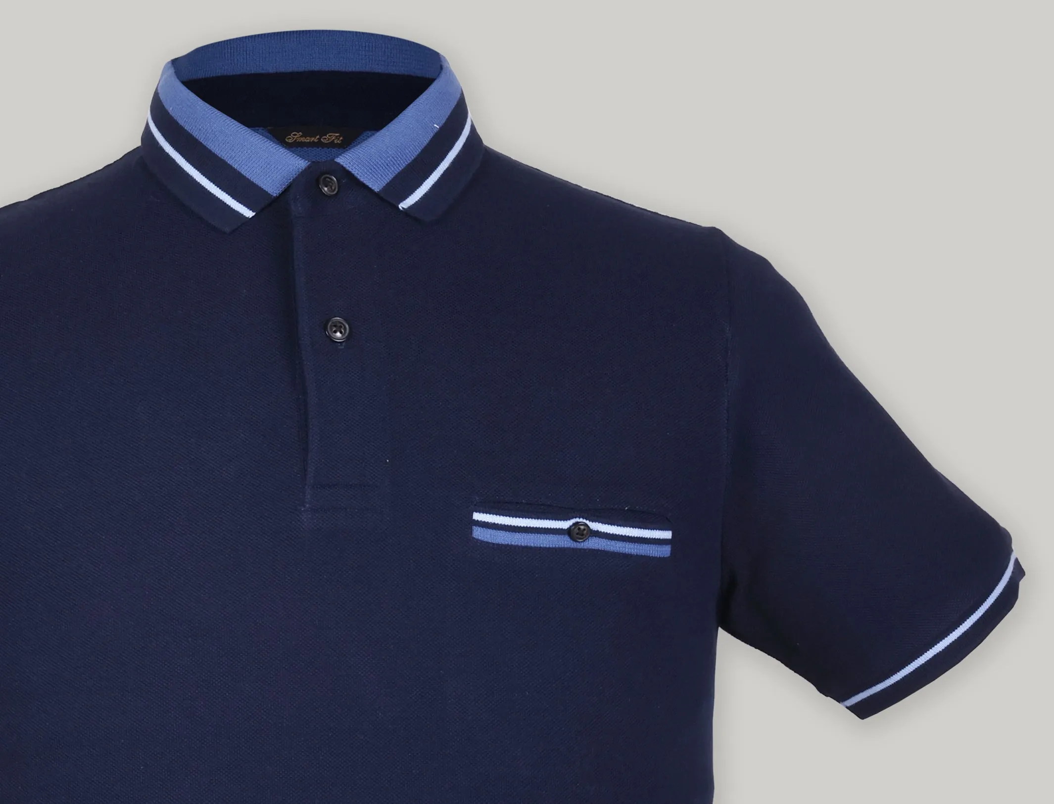 Tipped Collar Solid Polo