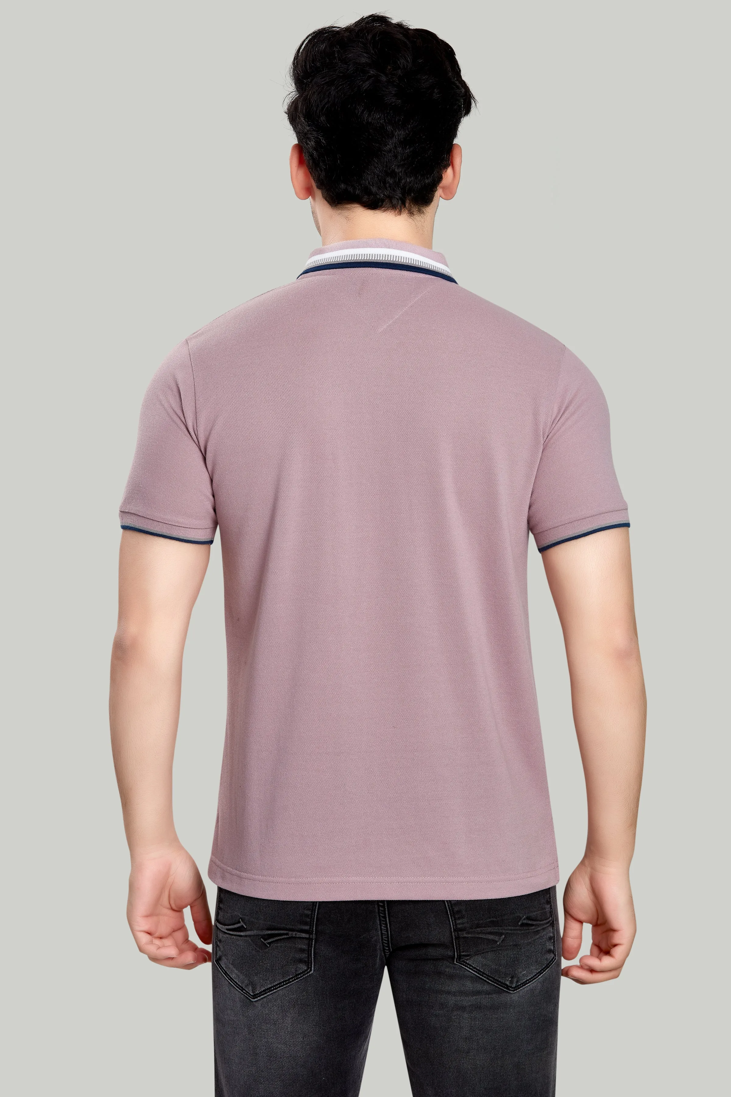 Tipped Collar Solid Polo