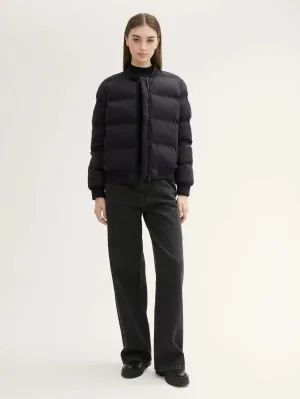 Tom Tailor Water-Repellent Puffer Black Jacket