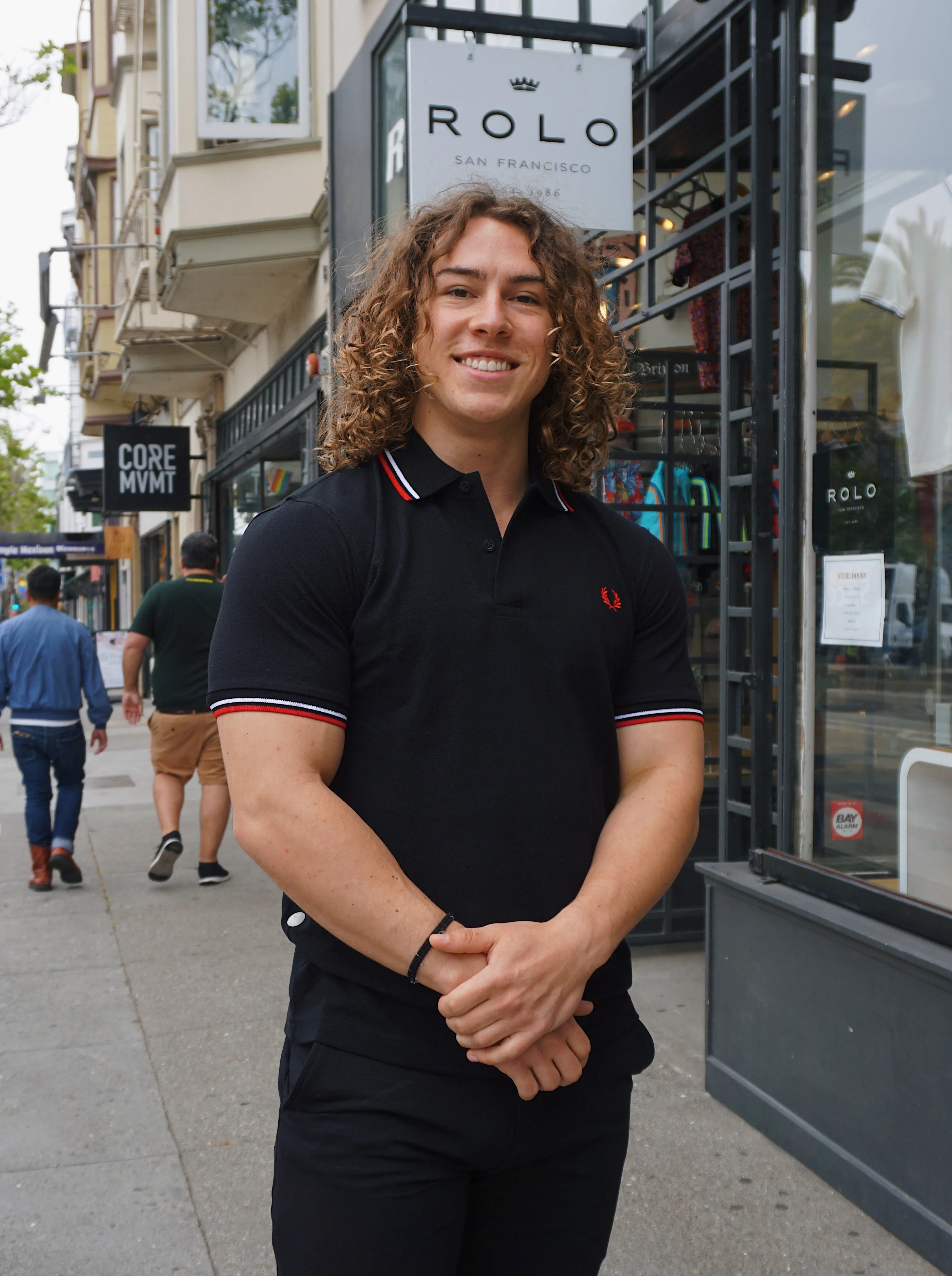 Twin Tipped Polo Shirt - Black Coral Brick