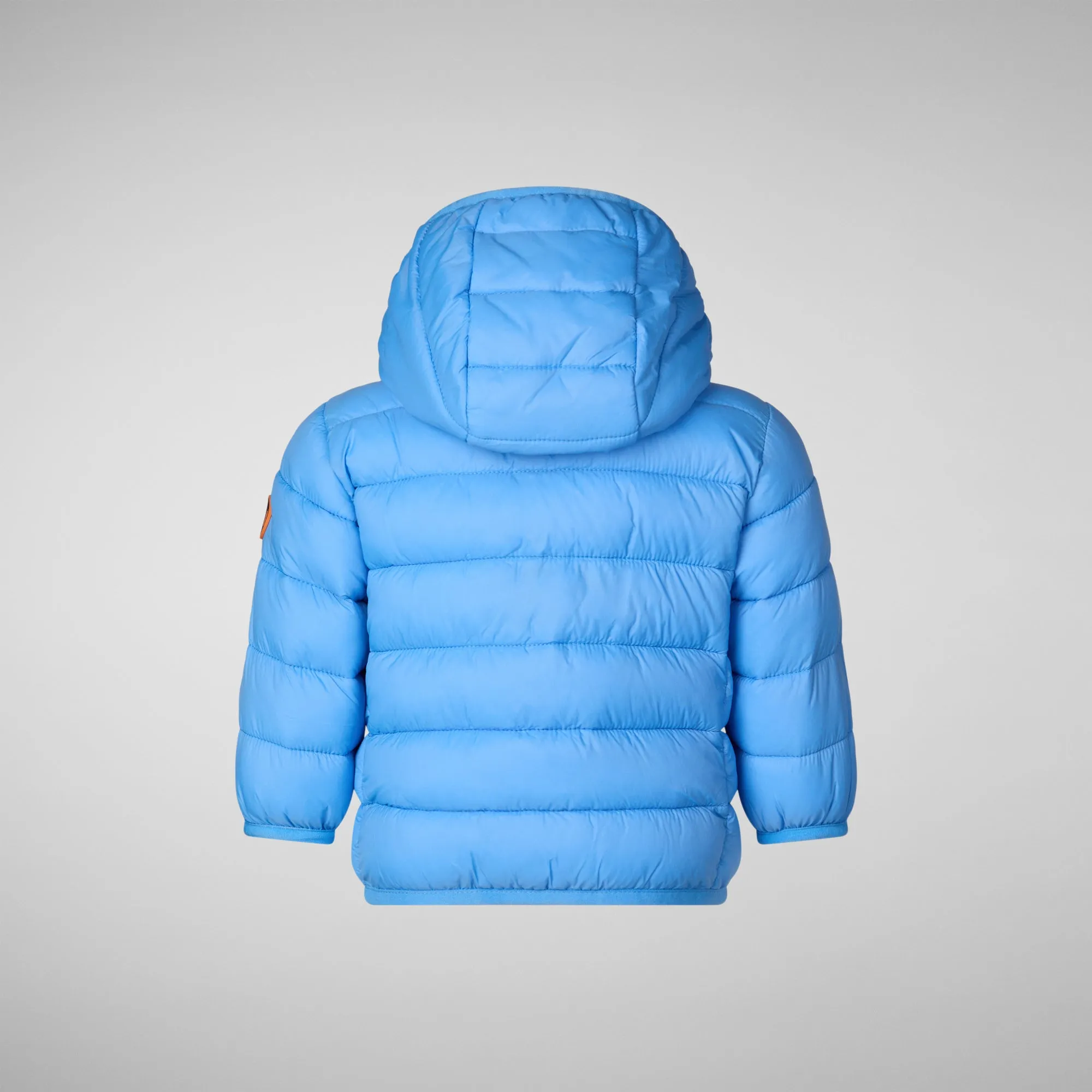 Unisex kids' animal free puffer jacket WAlly in cerulean blue