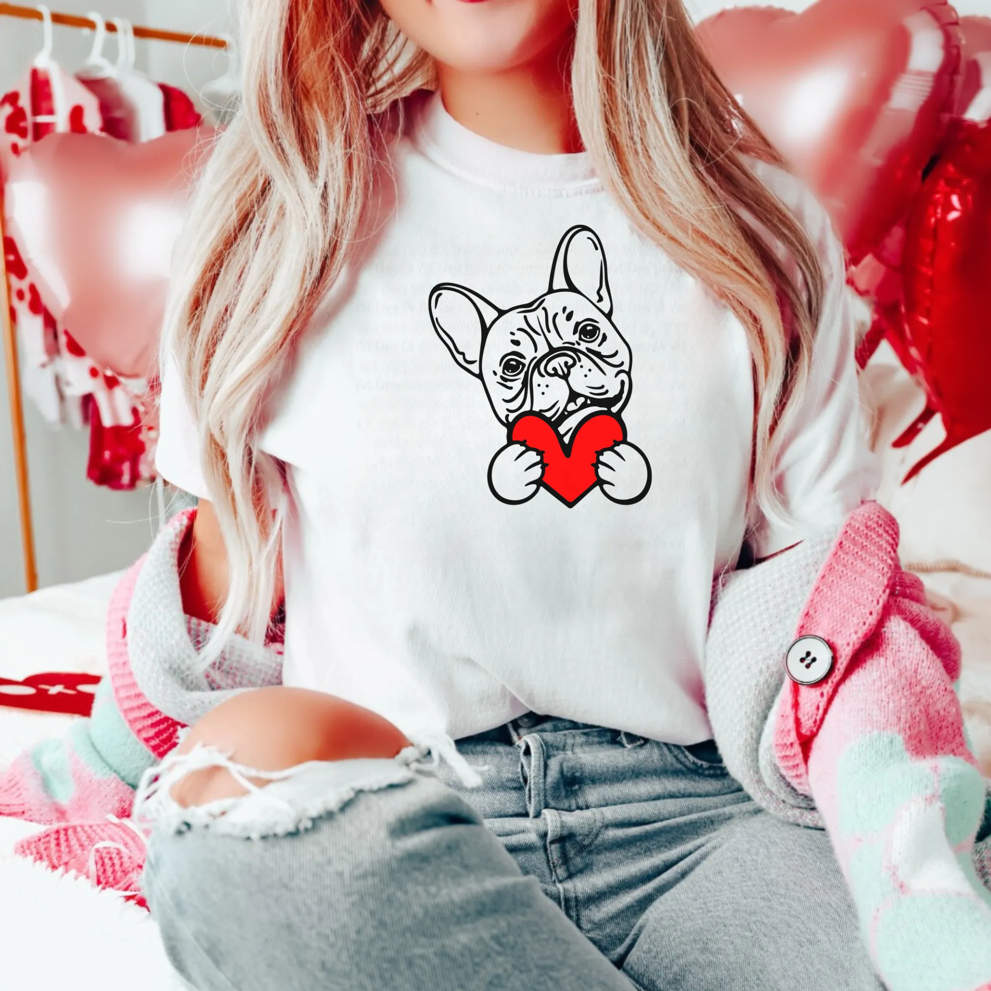 Valentine's Day French Bulldog Shirt