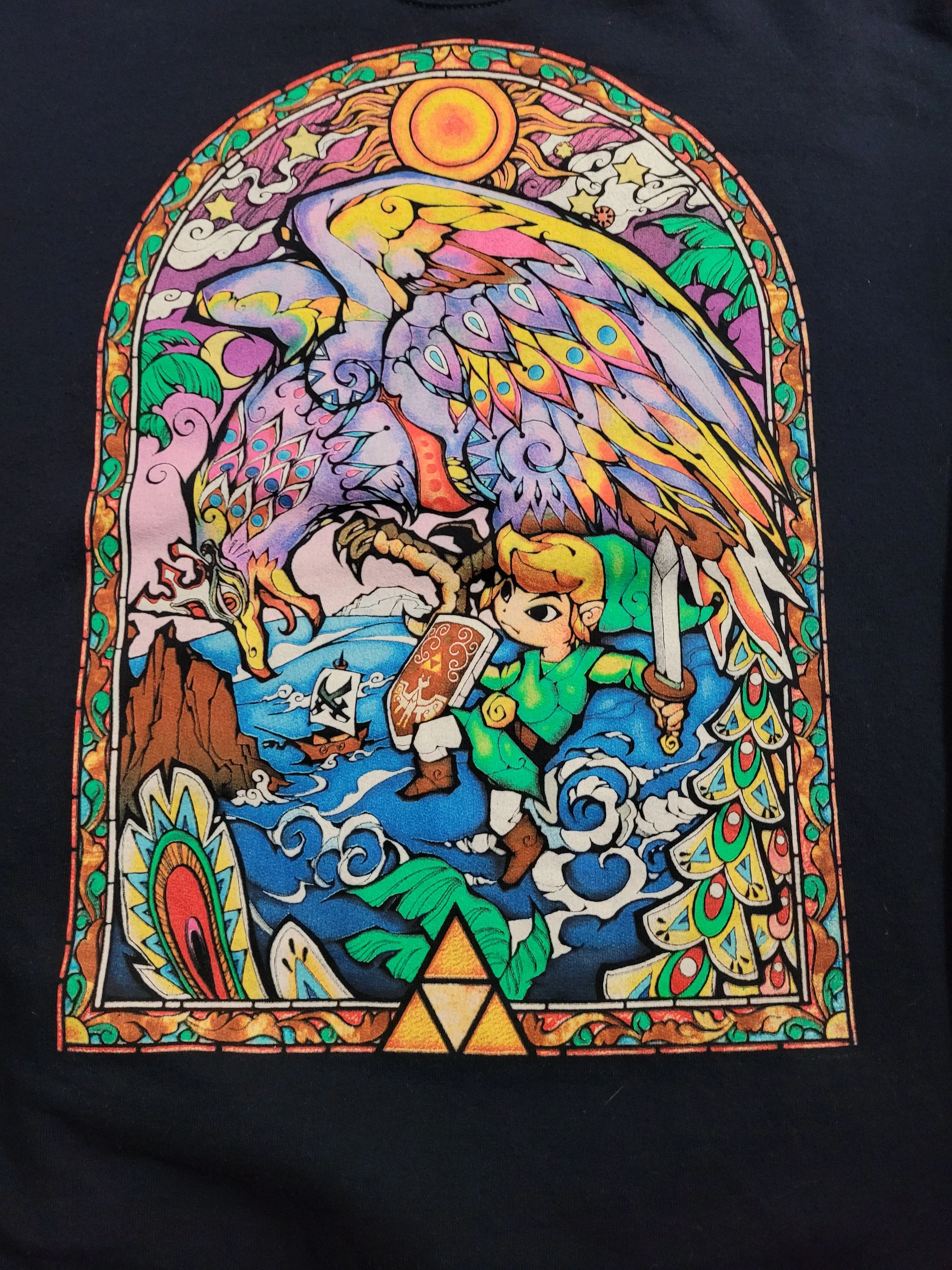 VINTAGE LEGEND OF ZELDA STAINED GLASS SWEATSHIRT