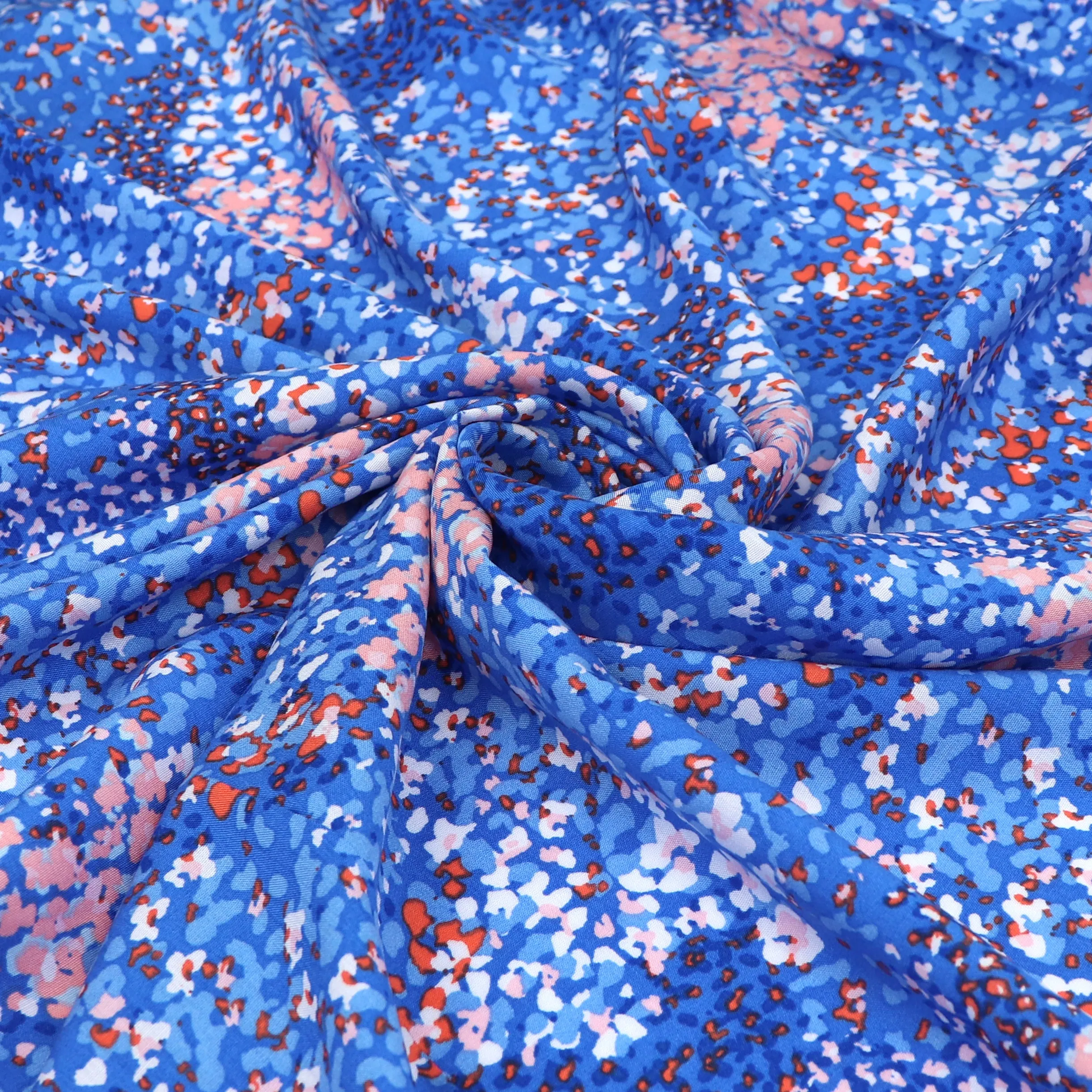 Viscose Lawn - Distant Flowers - Blue