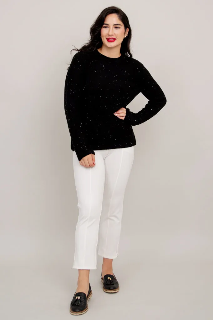 Whitaker Sweater, Black Sparkle, Cashmere