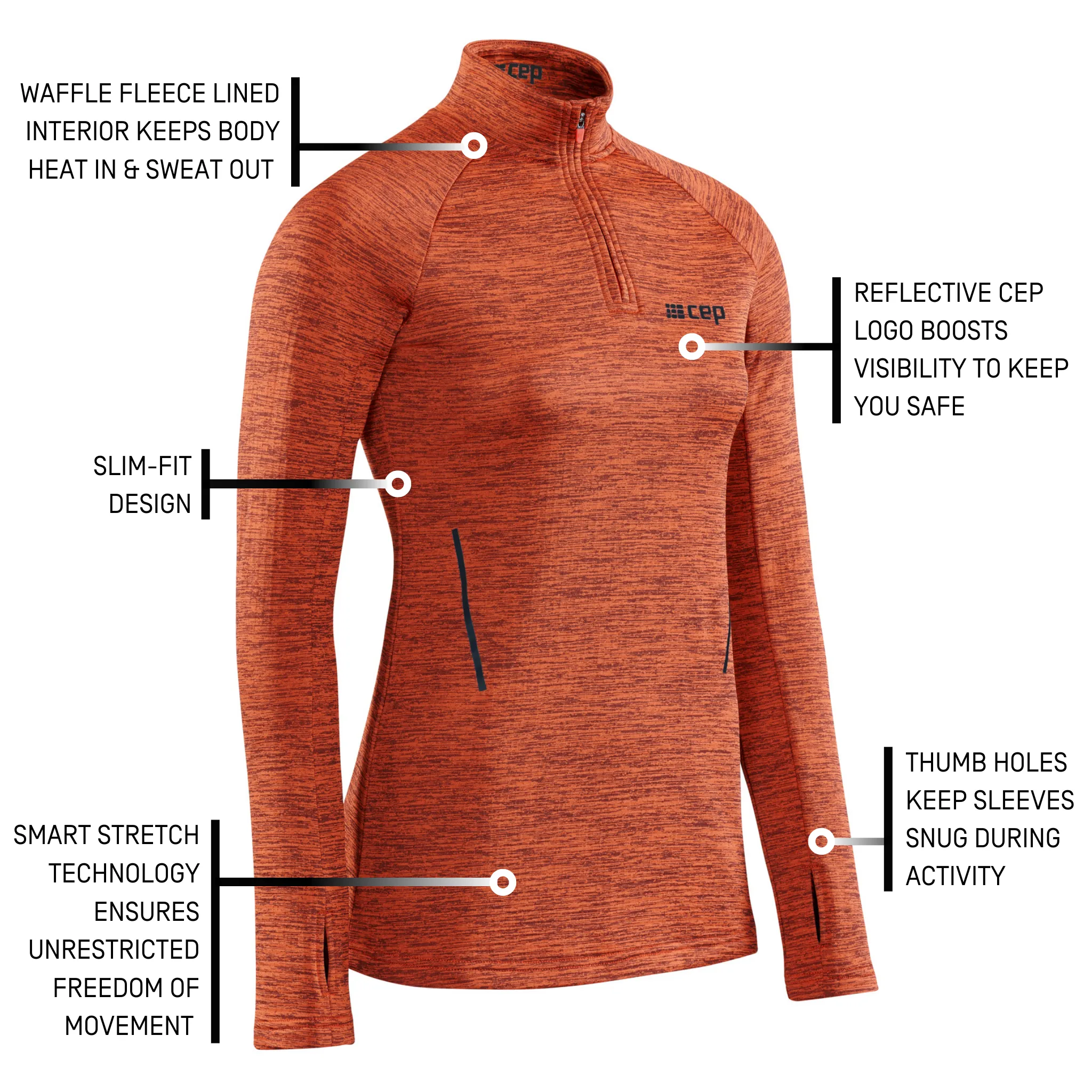 Winter Run Quarter Zip Pullover, Women