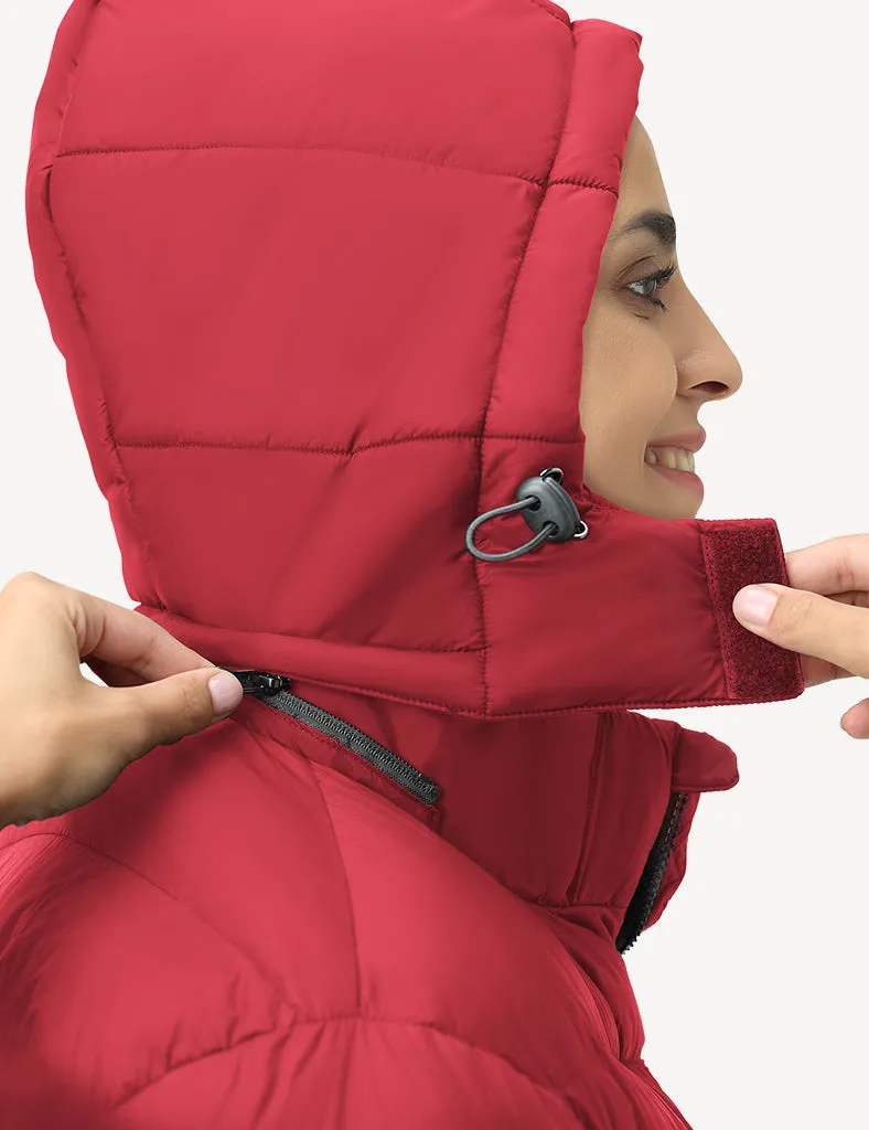 Women's Heated Puffer Jacket With Hand Heating