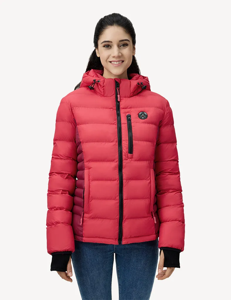 Women's Heated Puffer Jacket With Hand Heating