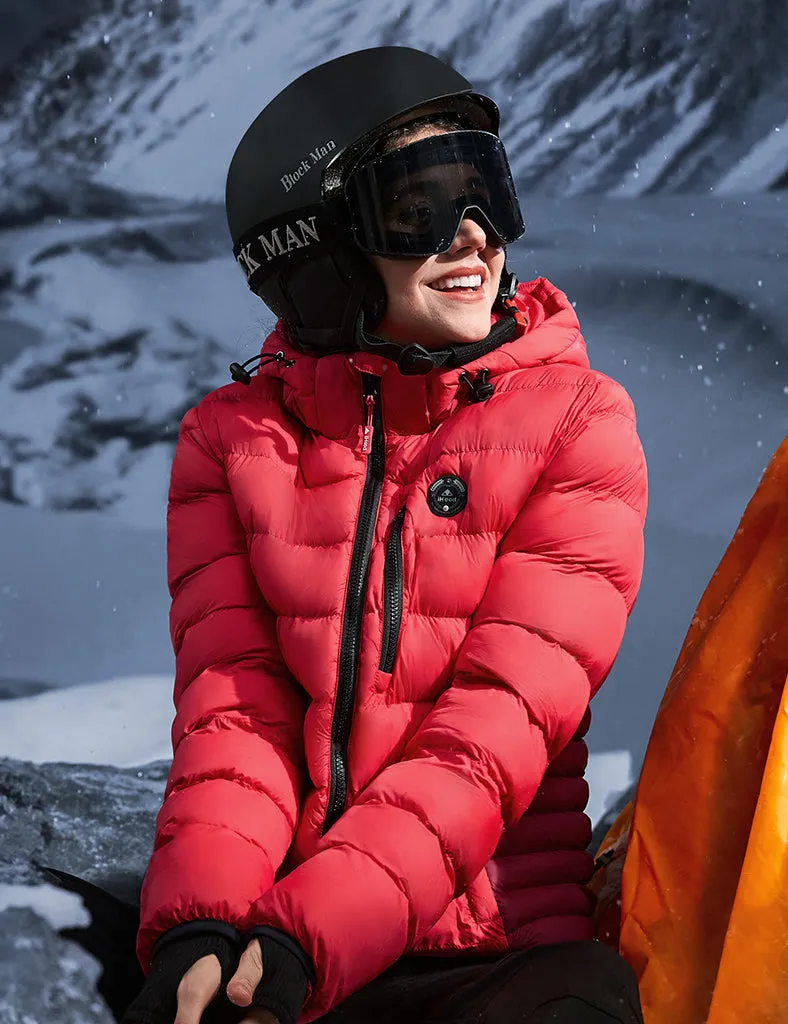 Women's Heated Puffer Jacket With Hand Heating