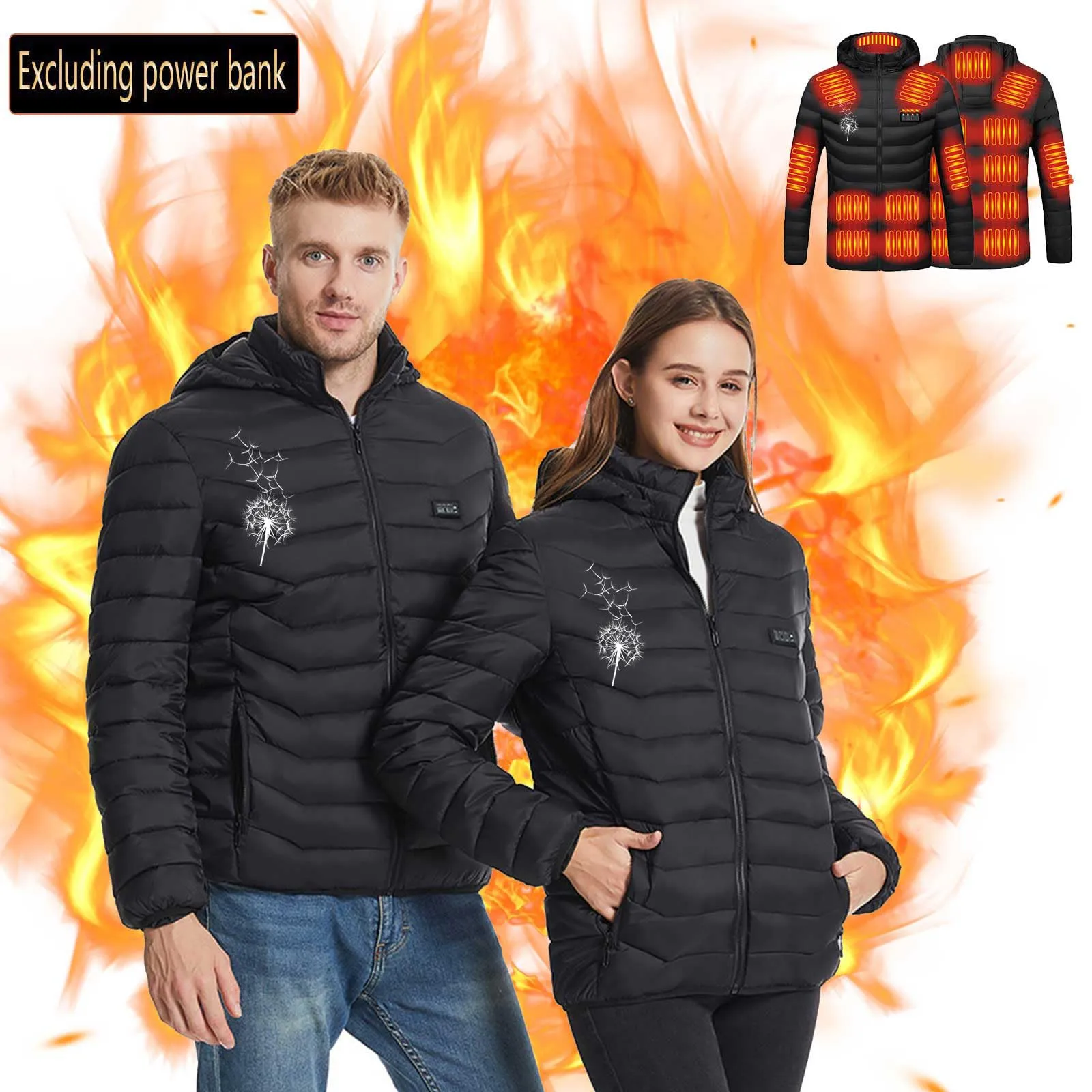 womens windbreaker, Heated Hoodie Jackets for Men and Women, Windproof Heated Jacket with 4 Heating Levels, 21 Heating Zones Heated Coats baerskin hoodie