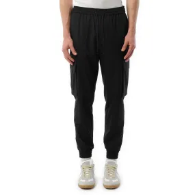 Wool Blended Cargo Pants in Black